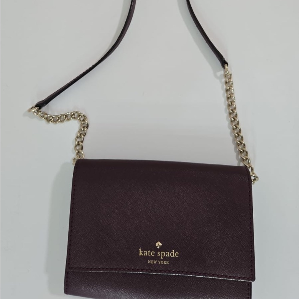 Kate Spade Purple Crossbody Bag with Gold Chain